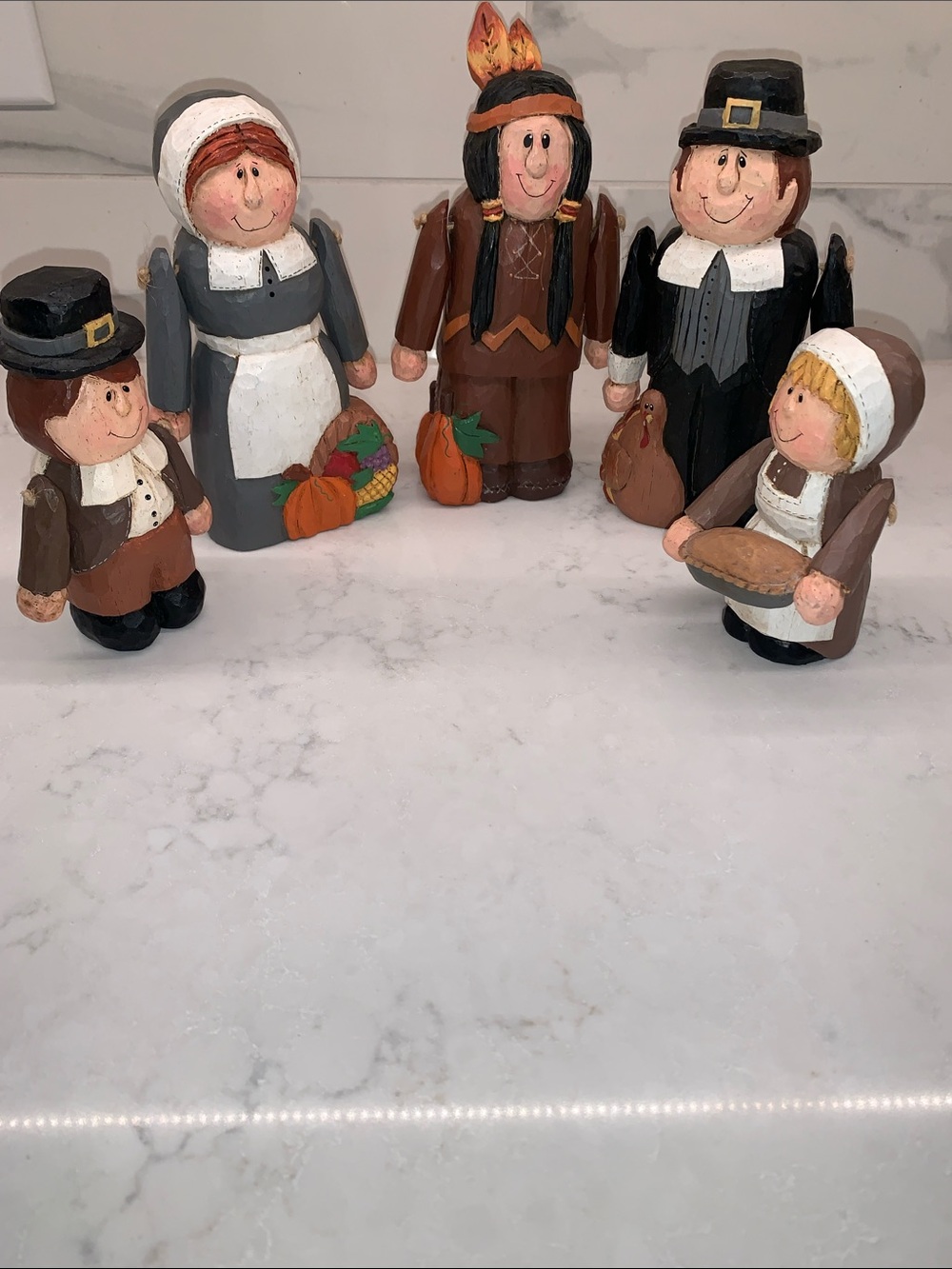 Vtg Eddie Walker Midwest of Cannon Falls Hand-Painted Thanksgiving Set